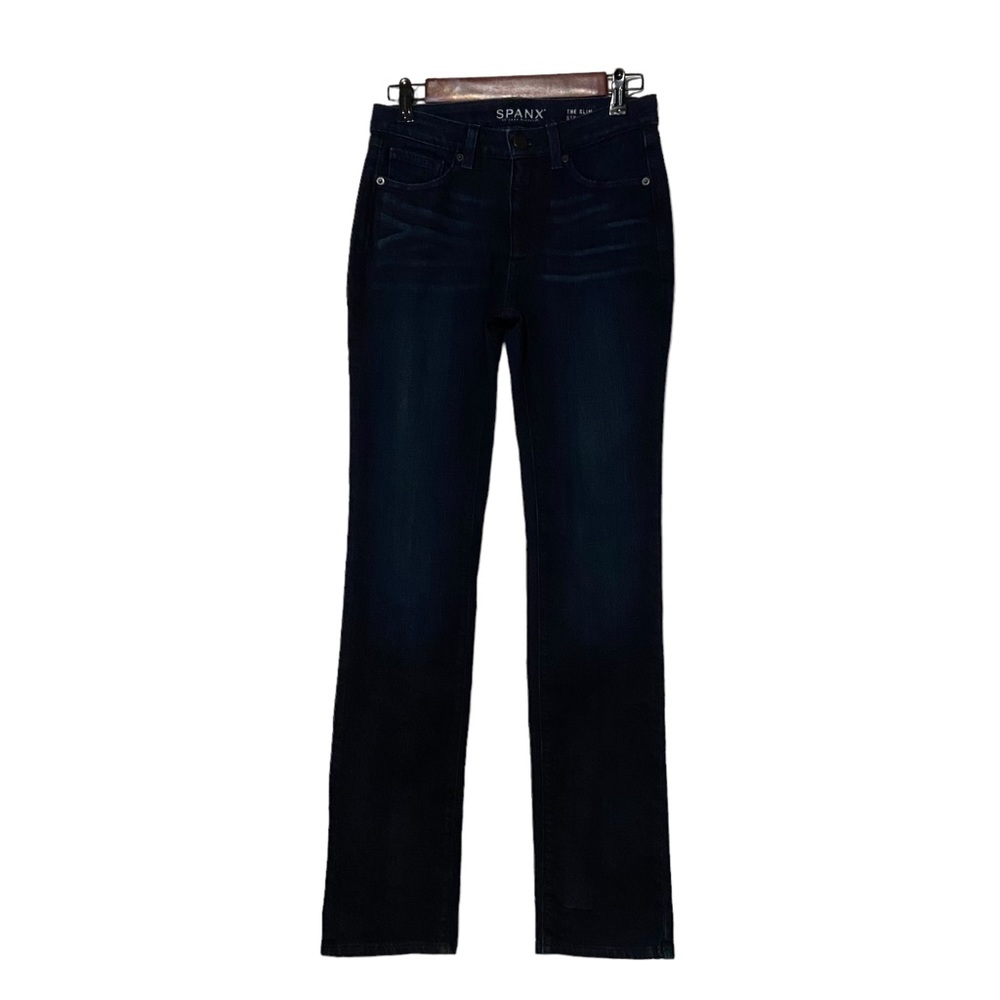 Spanx Womens 26 The Slim X Straight High Waist Jeans Blue